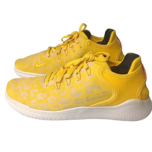 Nike Free RN Cheetah Yellow Women's Size 8.5 Shoes - Picture 5 of 11